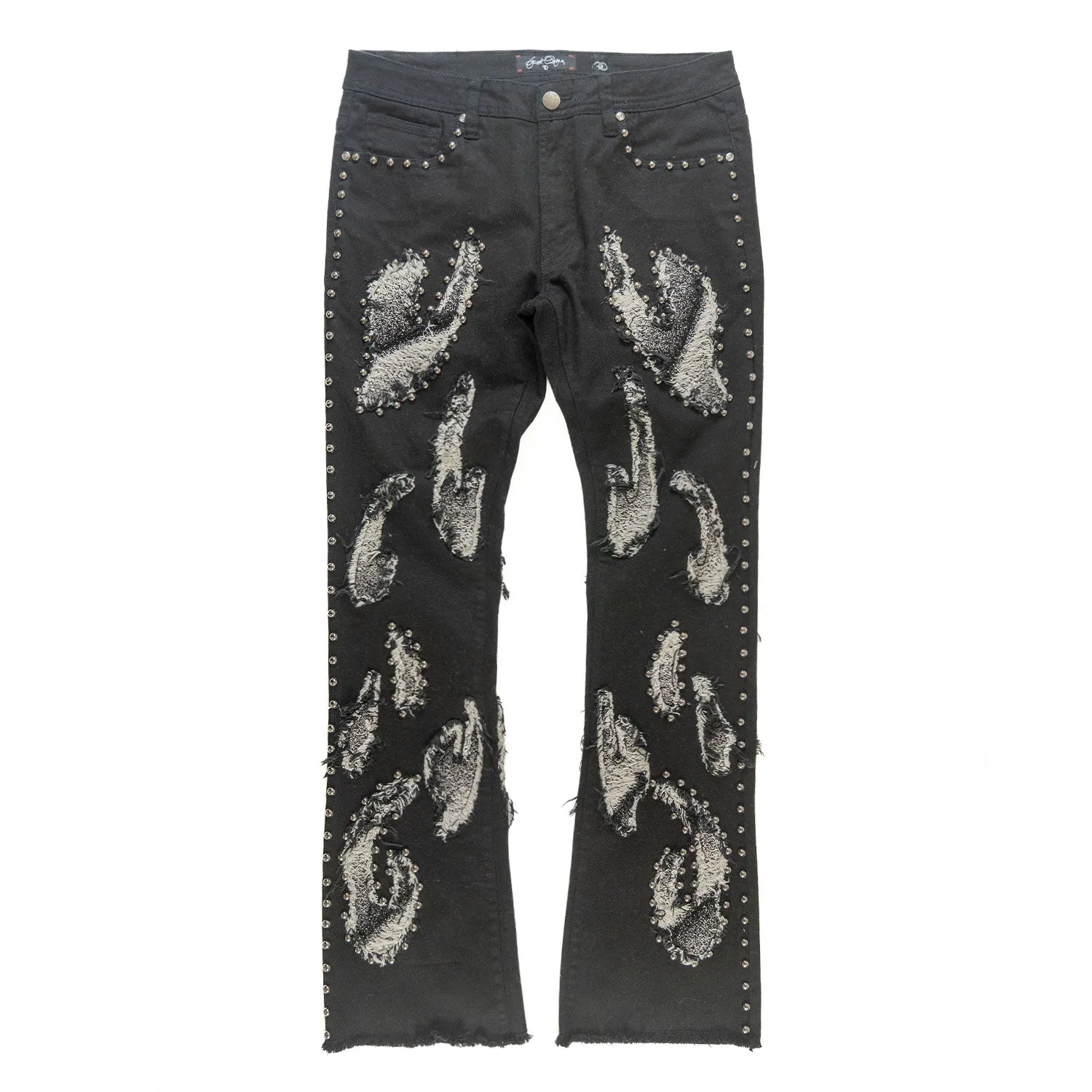 Makobi Jeans -Zerrelly Stacked Jeans - Black -  F1731