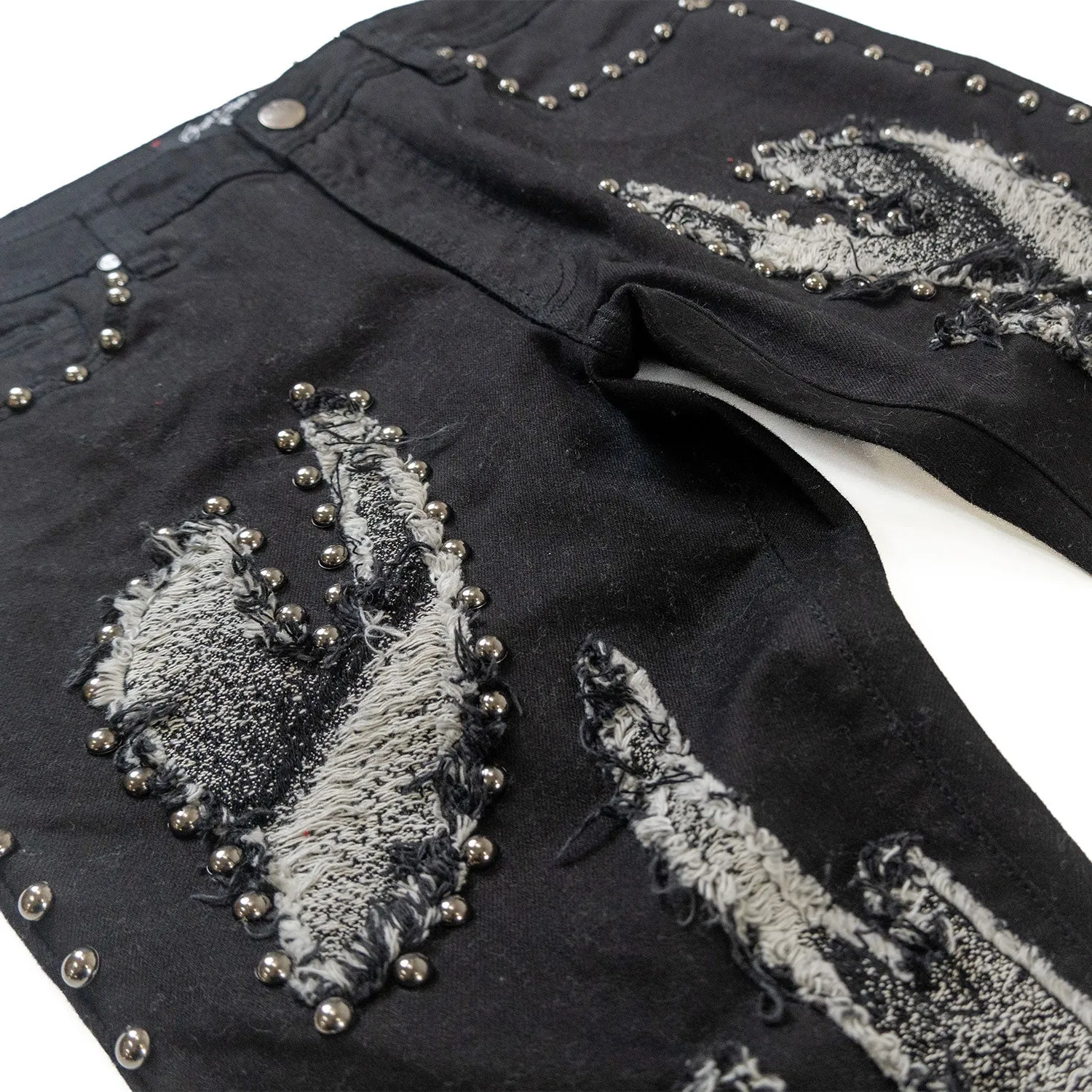 Makobi Jeans -Zerrelly Stacked Jeans - Black -  F1731