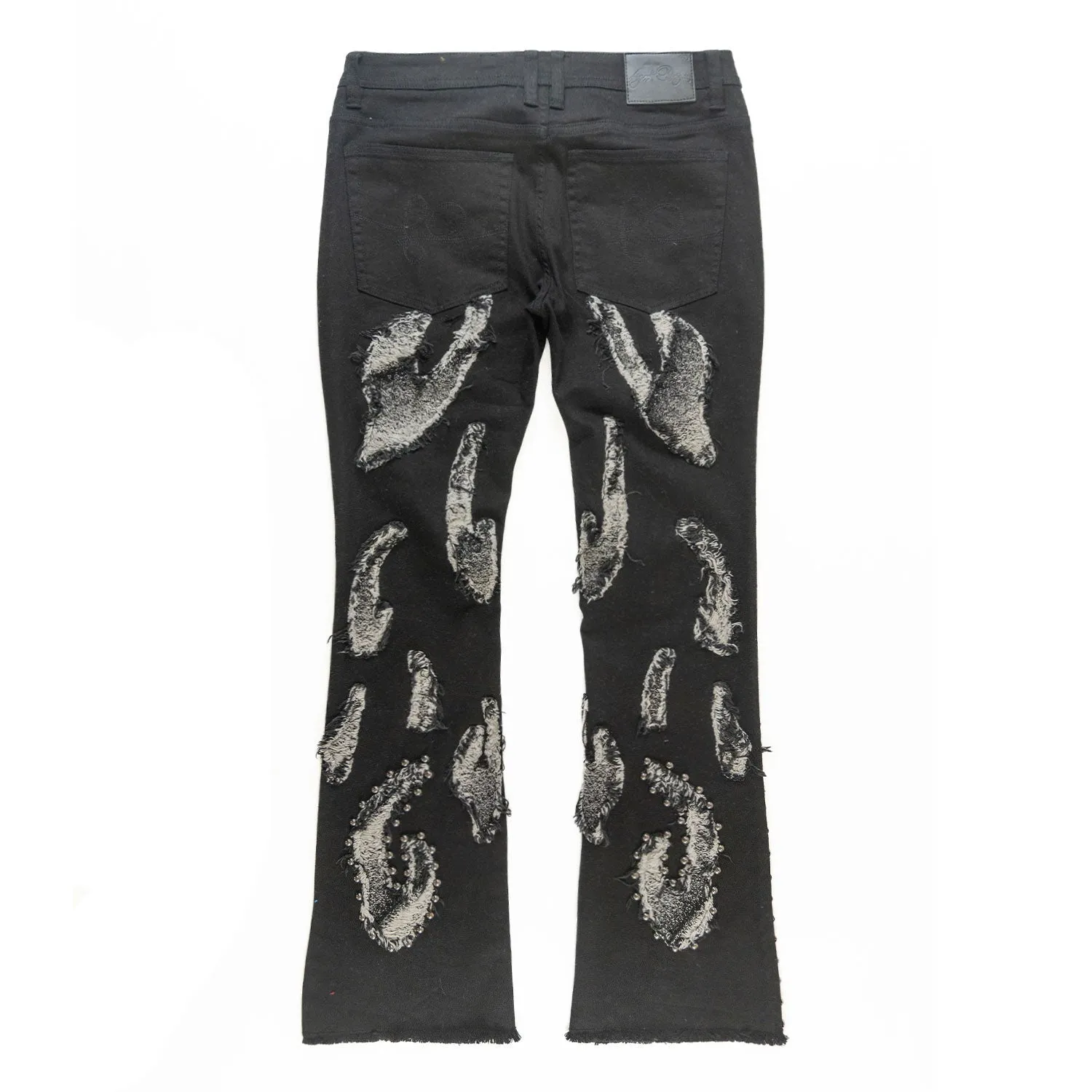 Makobi Jeans -Zerrelly Stacked Jeans - Black -  F1731