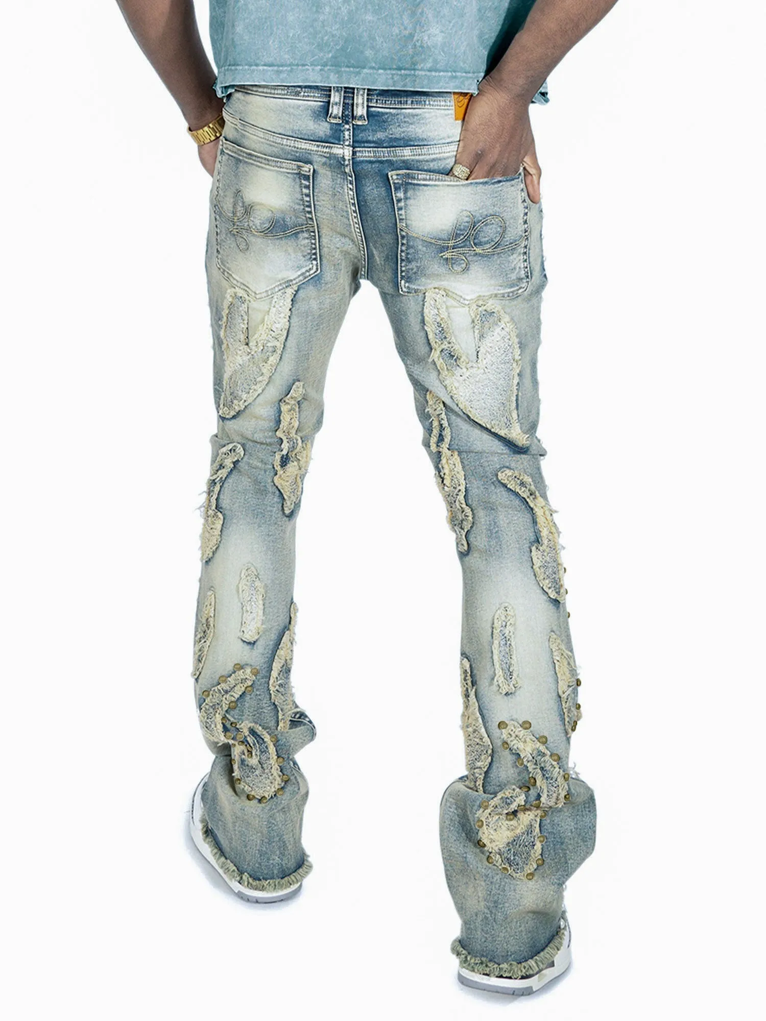 Makobi Jeans - Zerrelly Stacked Jeans - Dirt - F1731