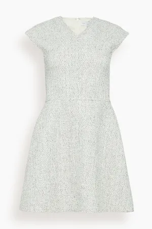 Manon Dress in Tweed Alabaster/Black