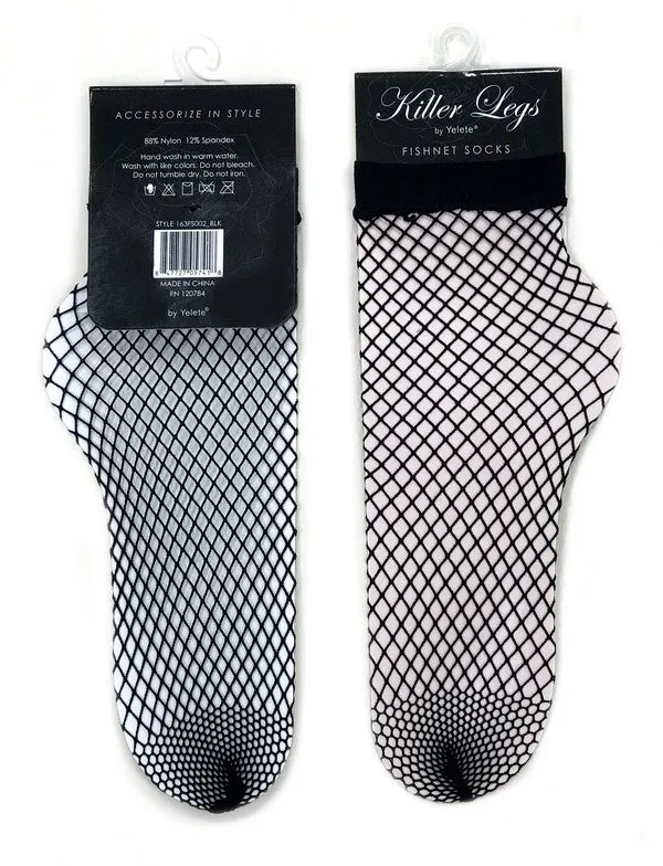 Medium Gauge Fishnet Socks - Low Cut