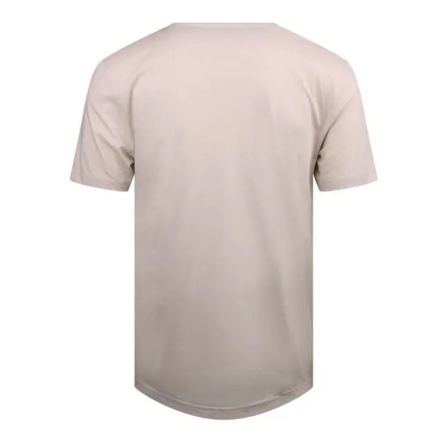 Mens BOSS Open White Tee Curved S/s T Shirt