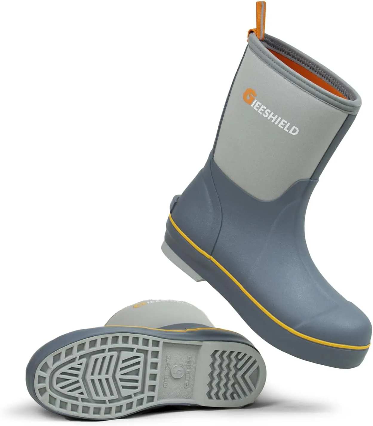 Mid-Calf Waterproof Insulated Rubber Boots with Steel Shank, 6mm Neoprene Rubber Boots for Men and Women, Ideal for Hunting, Farming, Gardening, and Fishing