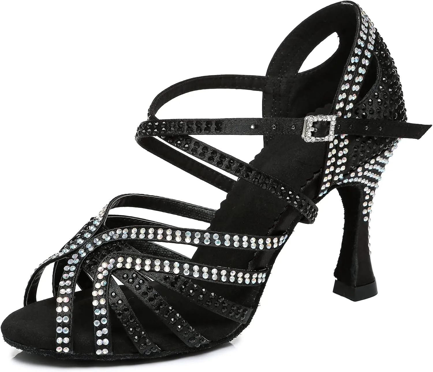 Minishion Ladies Dance Shoes Rhinestions Latin Dance Heels L450