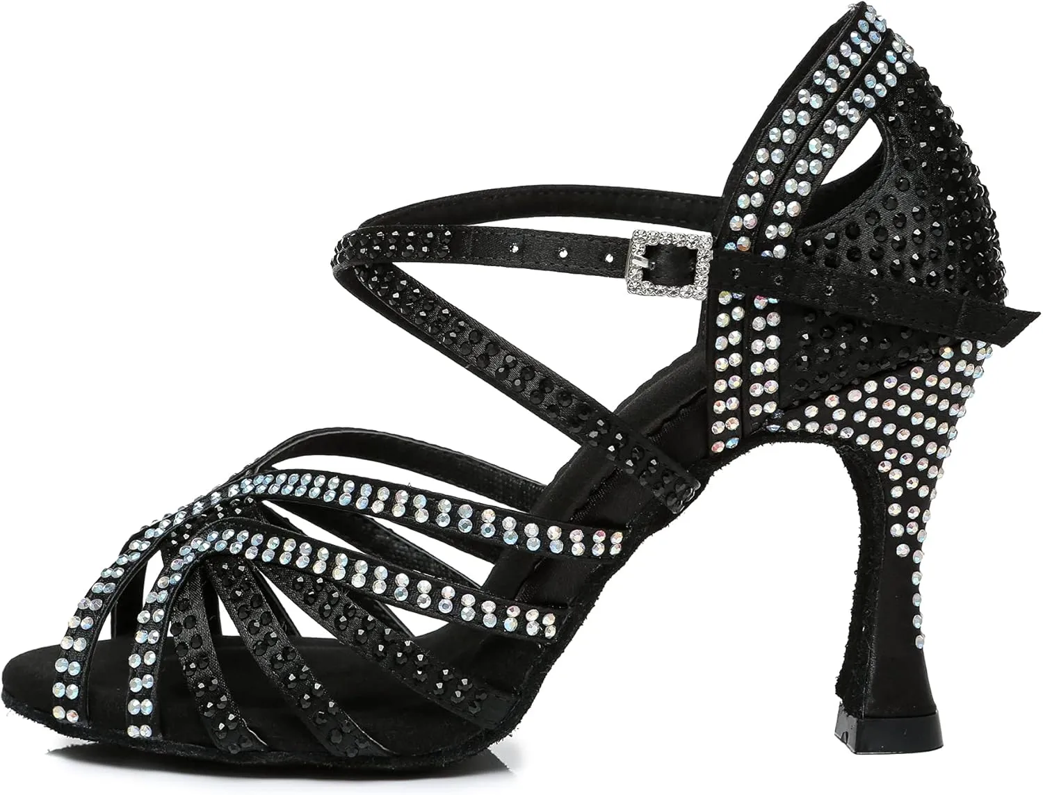 Minishion Ladies Dance Shoes Rhinestions Latin Dance Heels L450