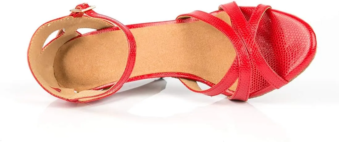 Minishion Women's Fashion Buckle Dance Shoes Wedding Evening Prom Sandals