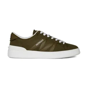 Monaco Suede Trainers Khaki / White
