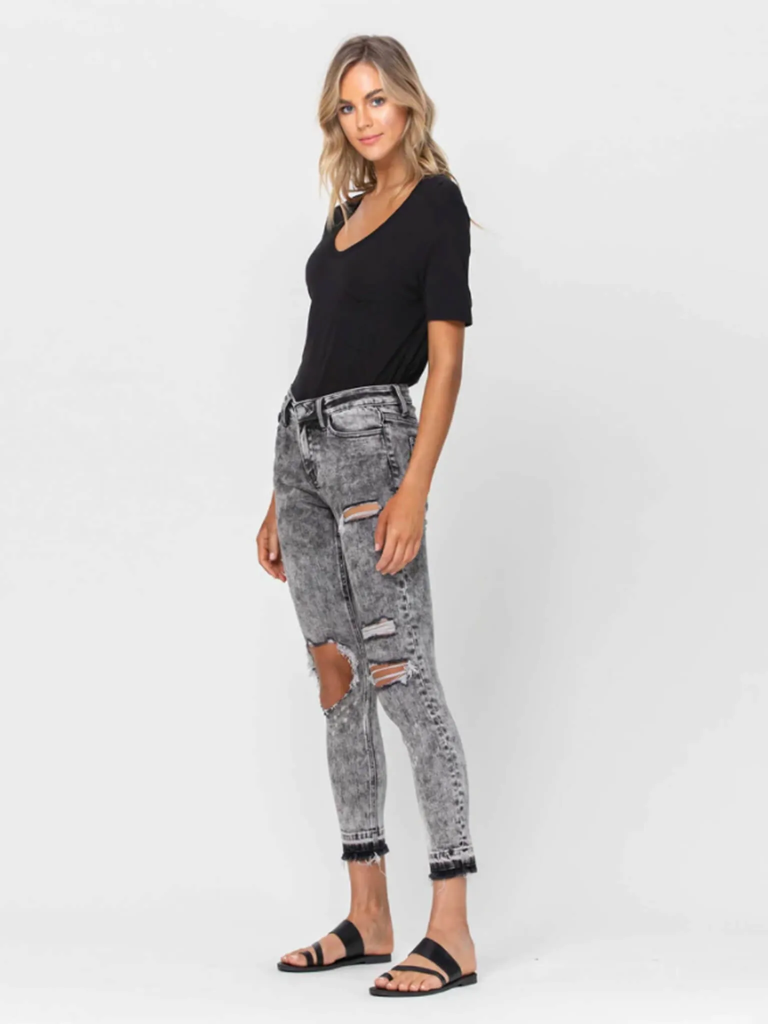 Mornin Light Crop Washed Skinny Jeans