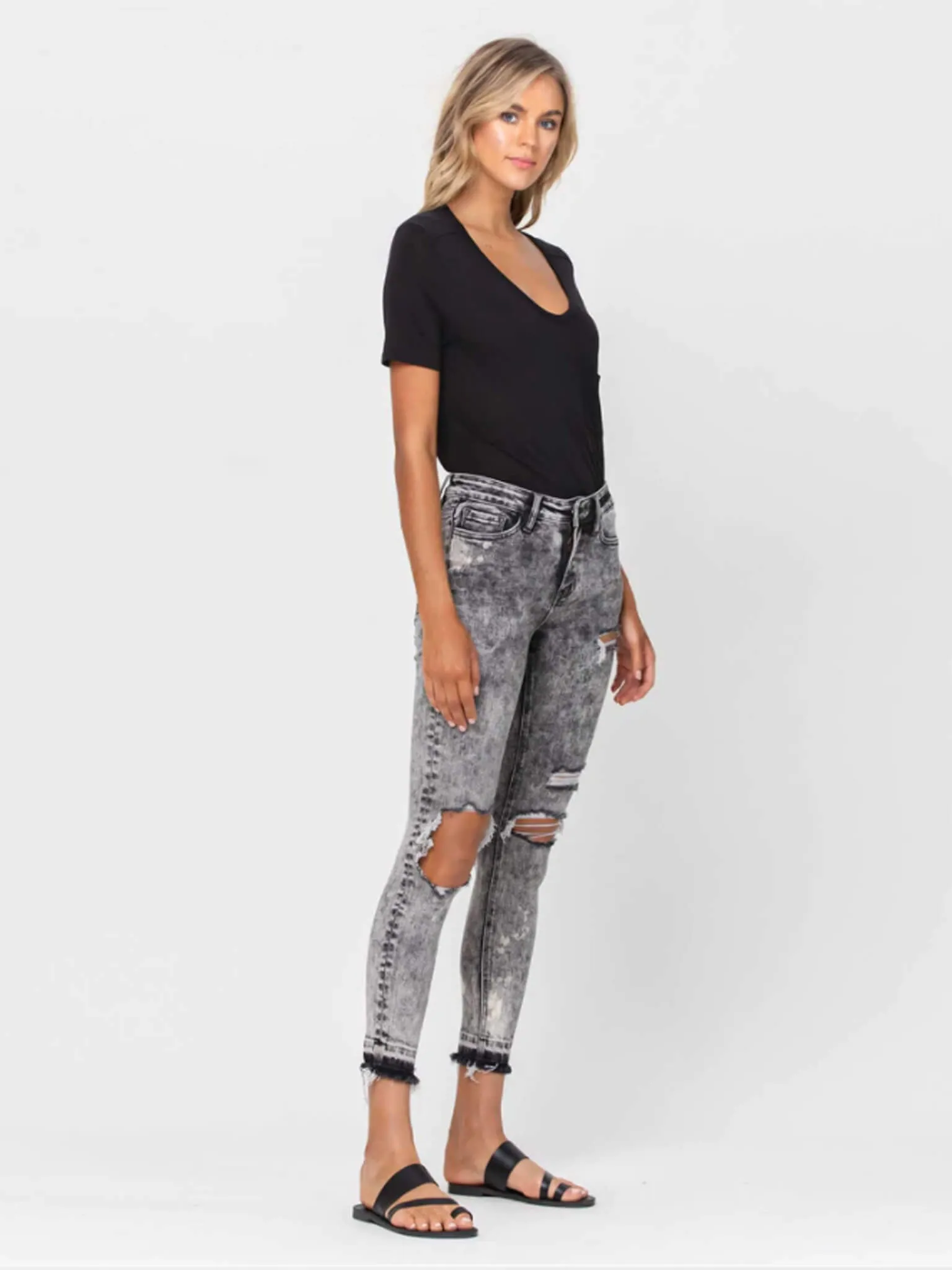 Mornin Light Crop Washed Skinny Jeans