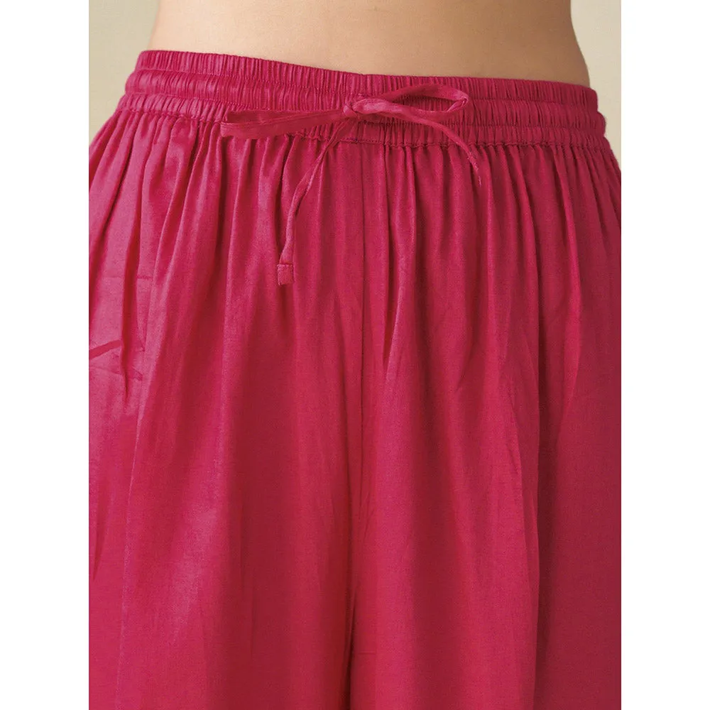 Mushio Pink Cotton Silk Pants