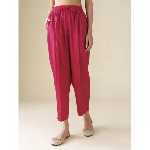 Mushio Pink Cotton Silk Pants Mushio Pink Cotton Silk Pants