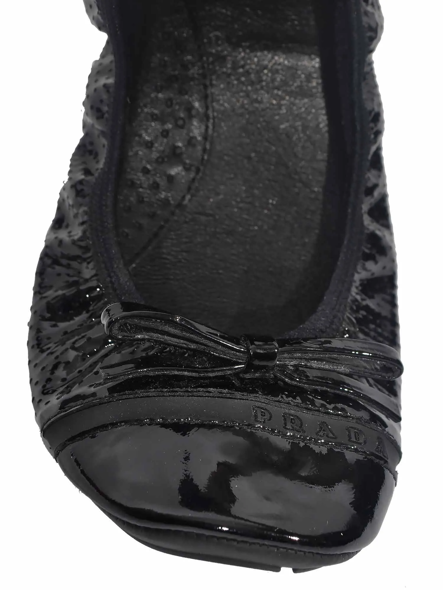 Nappa Patent Perforated Ballet Flats