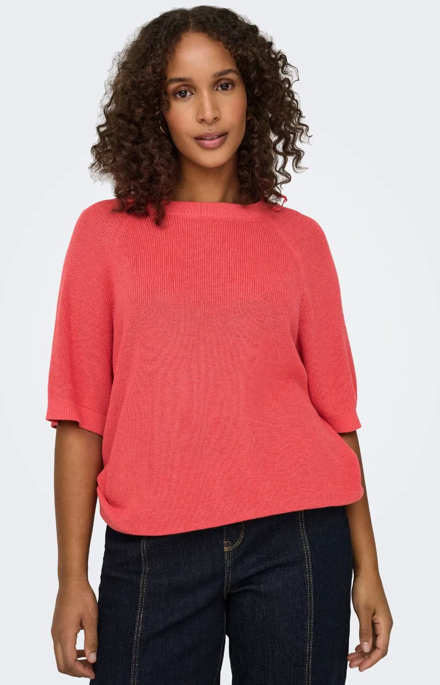 Only Carmakoma Lecia Knit in Coral