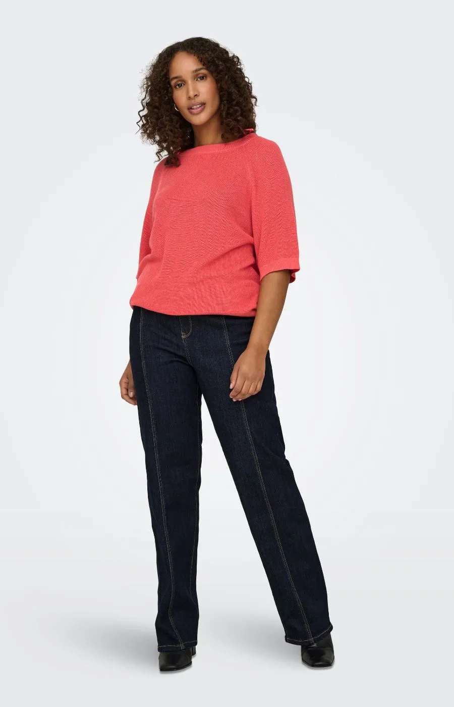 Only Carmakoma Lecia Knit in Coral