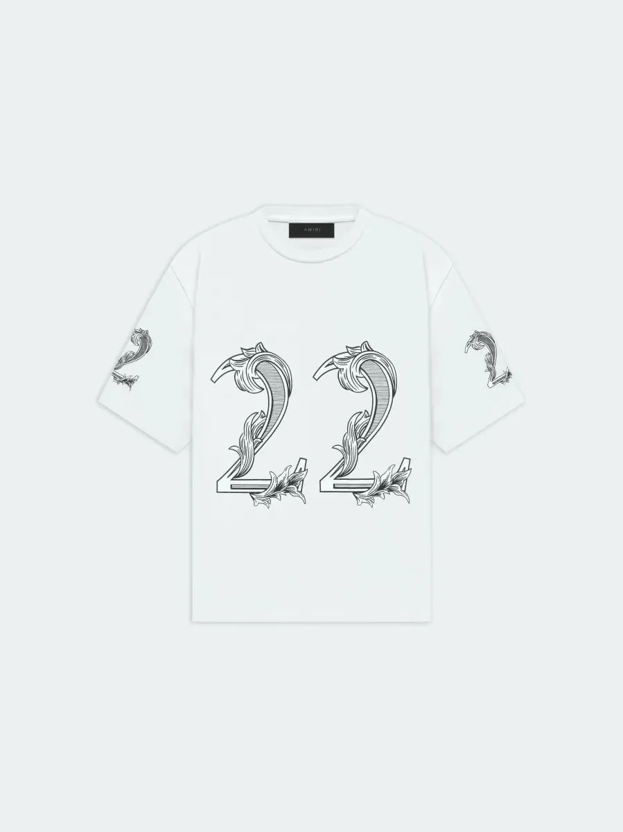 Oversized Amiri 22 Tee (White) - AMJYTE1030WHT