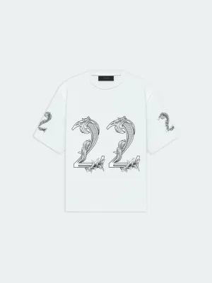 Oversized Amiri 22 Tee (White) - AMJYTE1030WHT