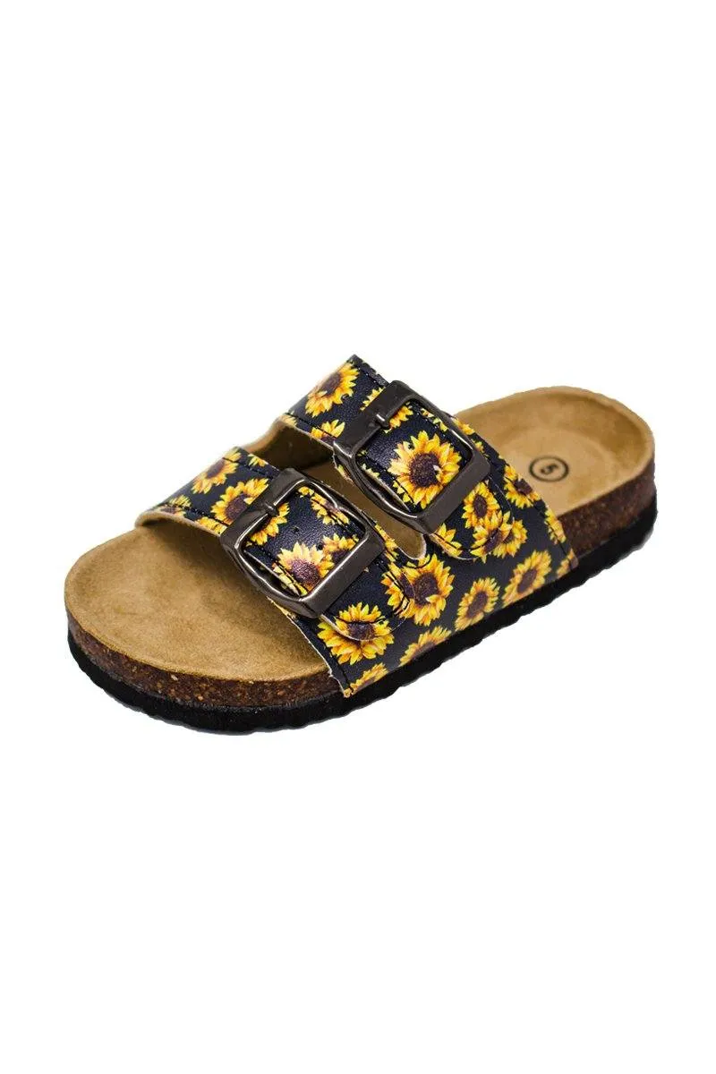 Patterned Birkley Sandals