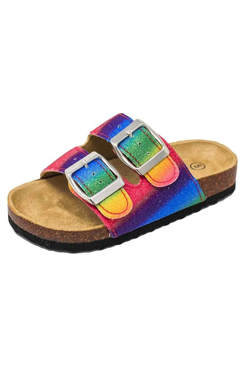 Patterned Birkley Sandals
