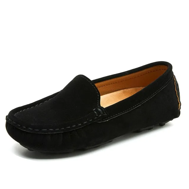 Petersburg - Boys Penny Loafers Shoes, Genuine Leather Suede