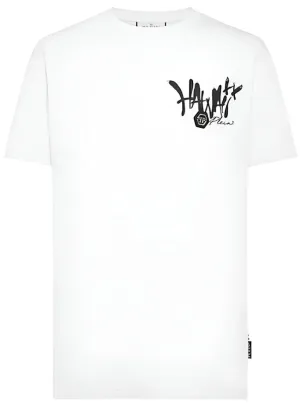 Philipp Plein Hawaii Cotton Short-Sleeve White T-Shirt