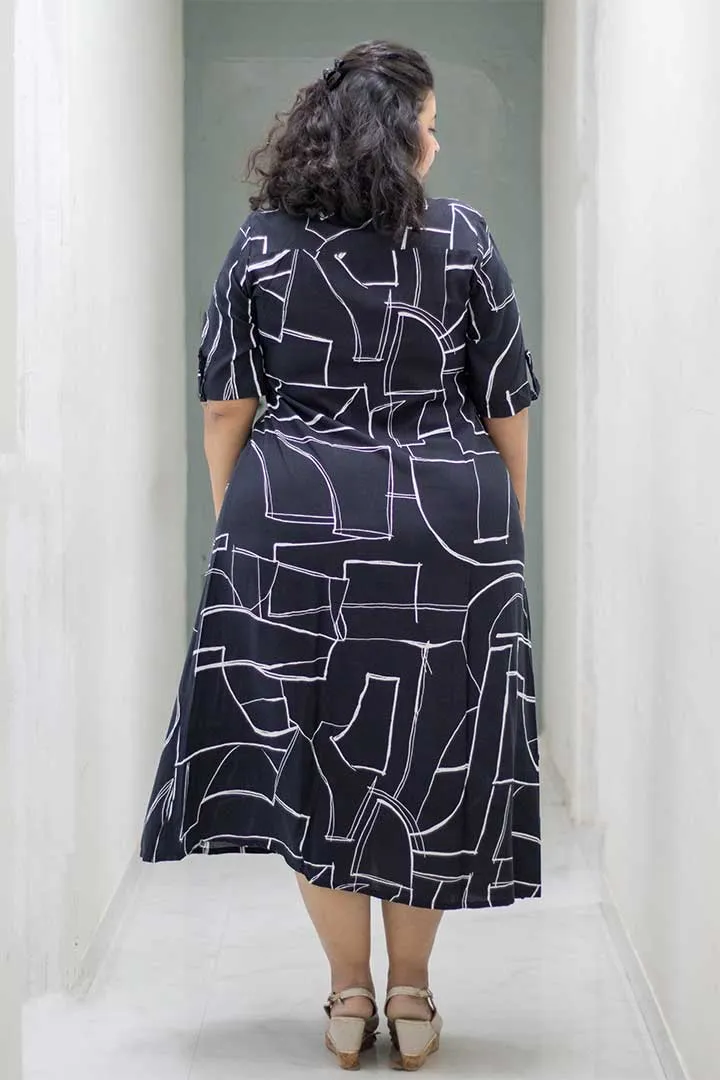 Plus Monochrome Dress