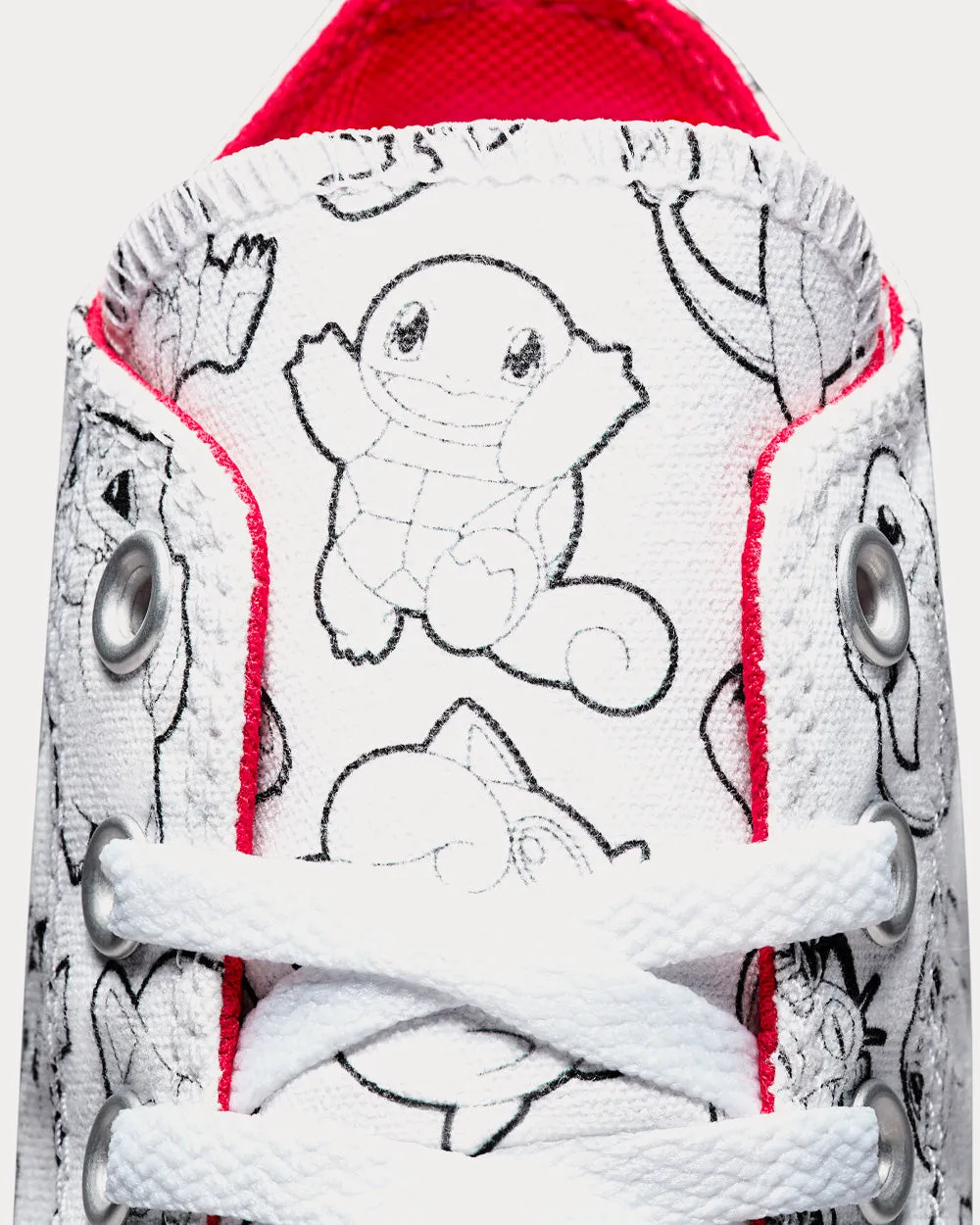 Poké Ball Chuck Taylor All Star White / Black / University Red High Top Sneakers