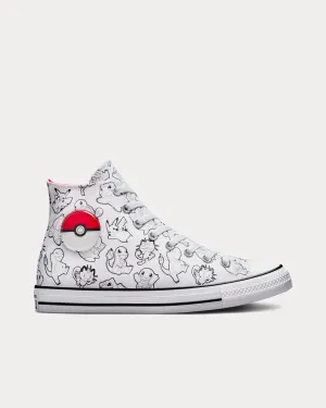Poké Ball Chuck Taylor All Star White / Black / University Red High Top Sneakers