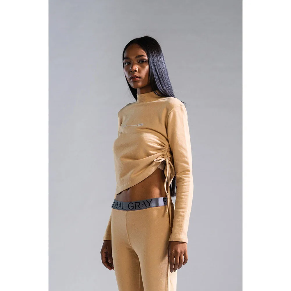 PRIMAL GRAY Beige Organic Cotton Drawstring Co-Ord Set (Set of 2)