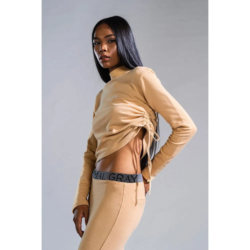 PRIMAL GRAY Beige Organic Cotton Drawstring Co-Ord Set (Set of 2)