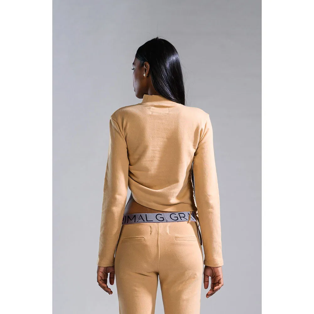 PRIMAL GRAY Beige Organic Cotton Drawstring Co-Ord Set (Set of 2)