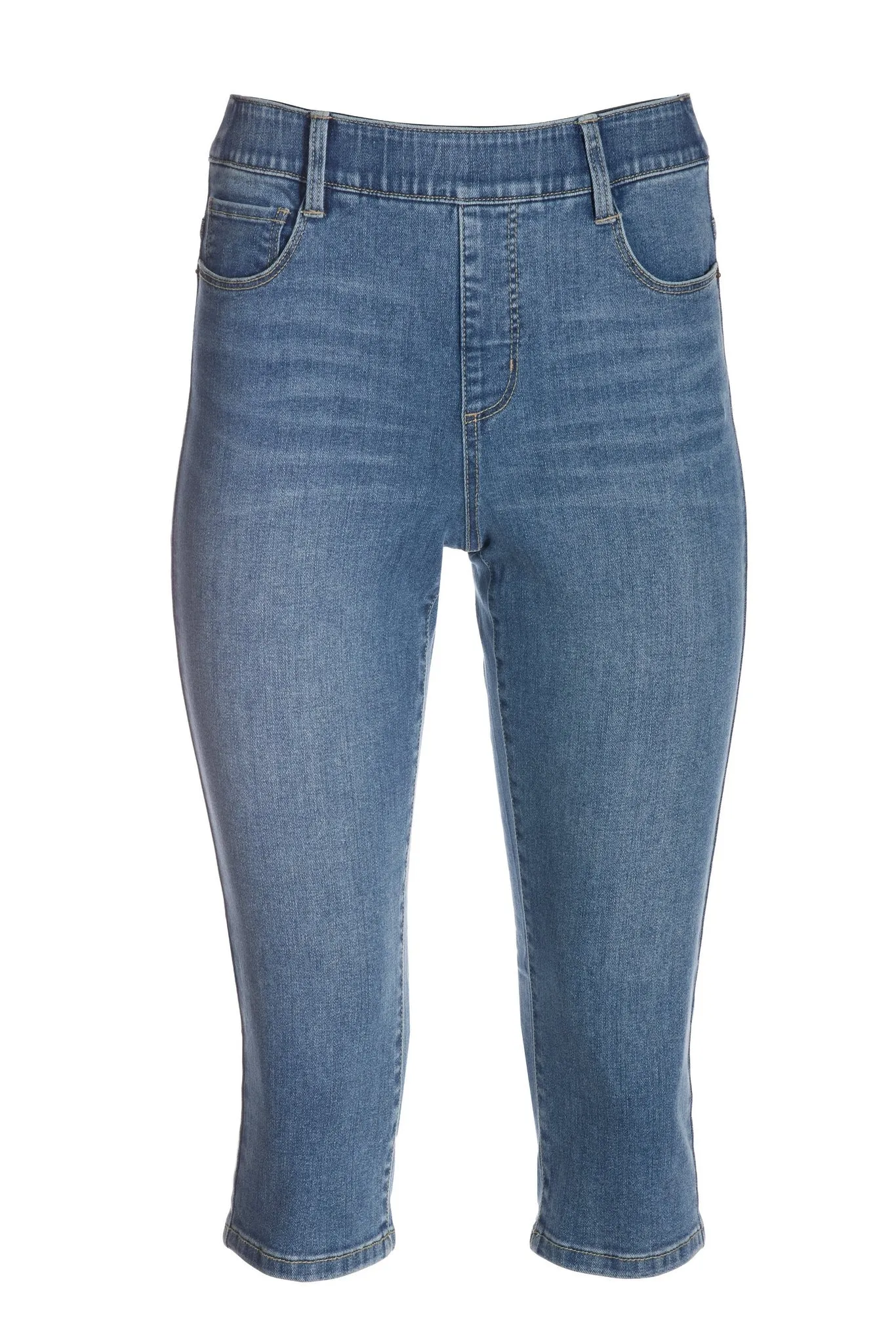 Pull-On Pedal Pusher Medium Wash