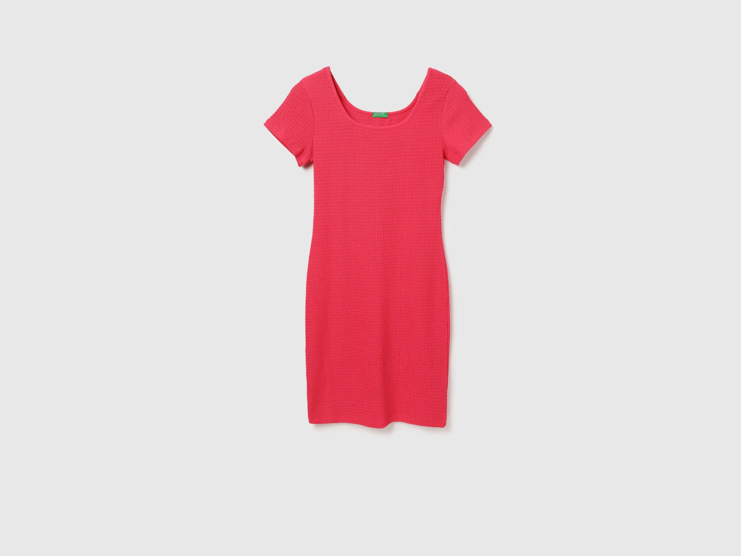 Regular Fit Square Neck Self-Design Dress