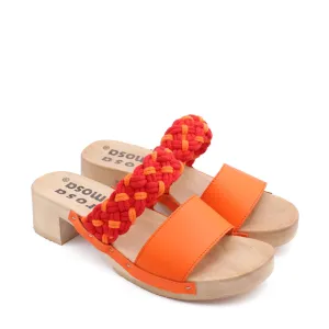 ROCCO BRAID SANDALS    Red Orange