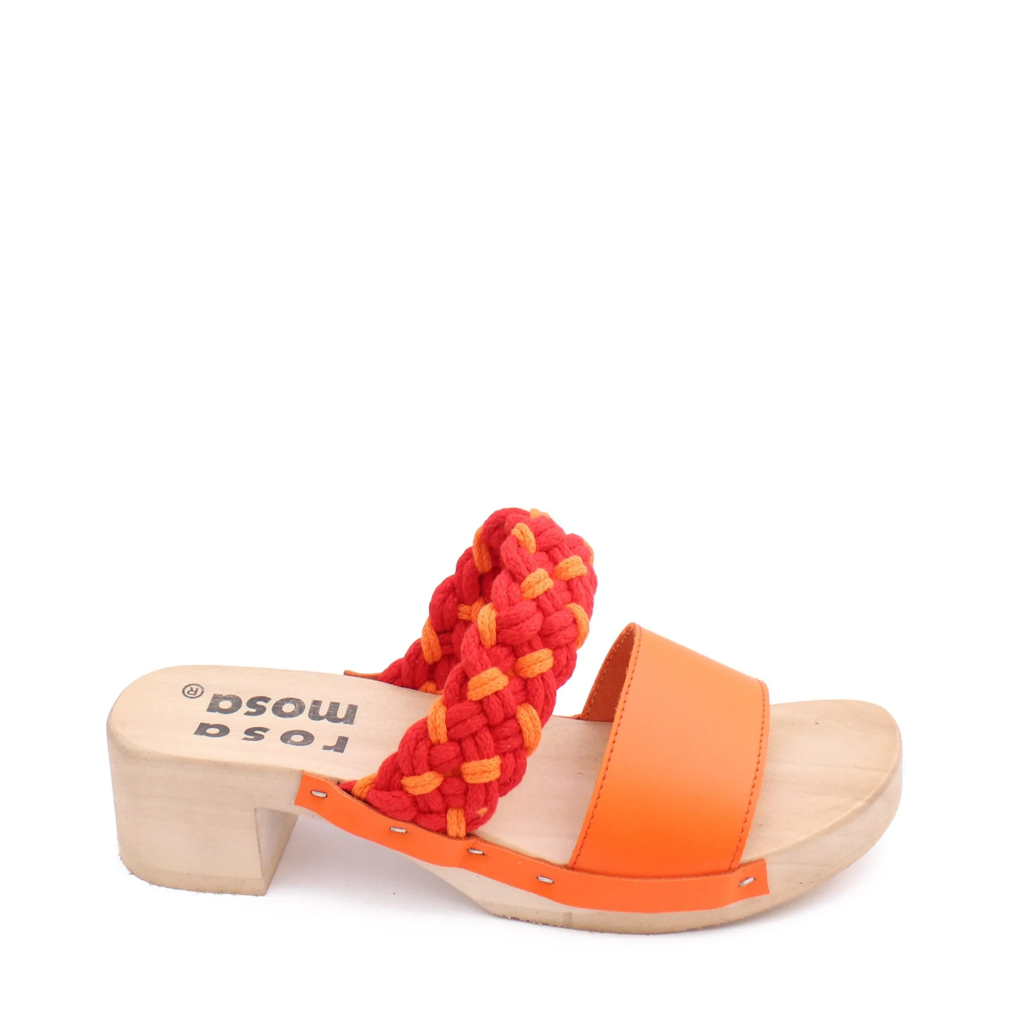 ROCCO BRAID SANDALS    Red Orange