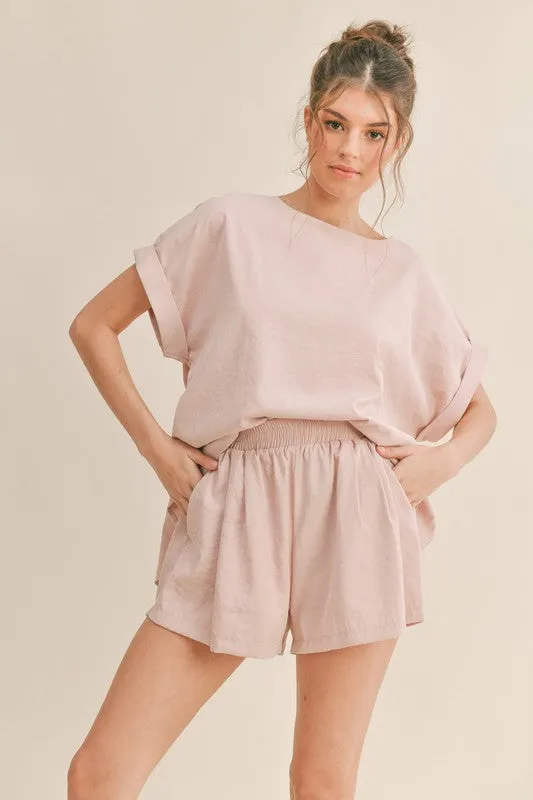 Sawyer RELAXED FIT TOP AND SHORTS TWO PIECE SET