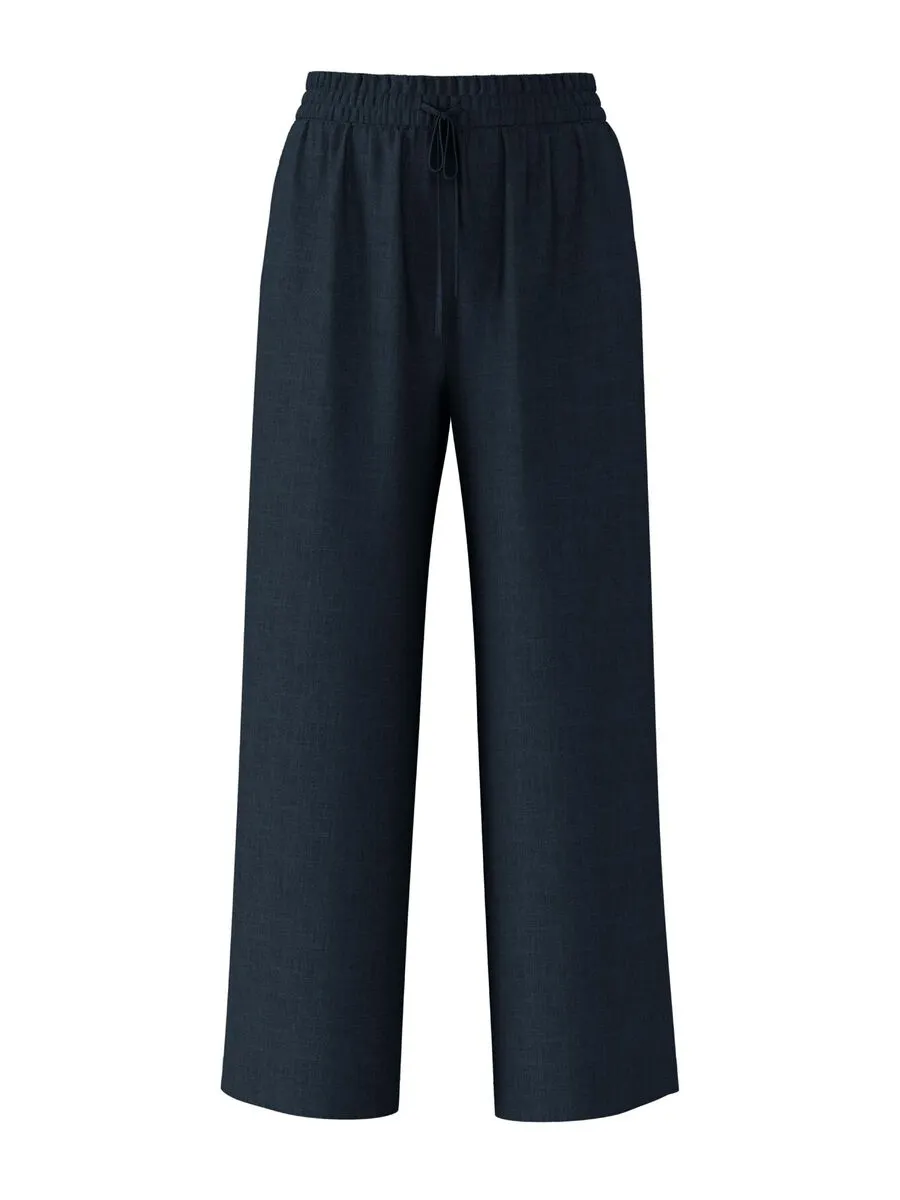 Selected Femme Viva drawstring pant Dark Sapphire