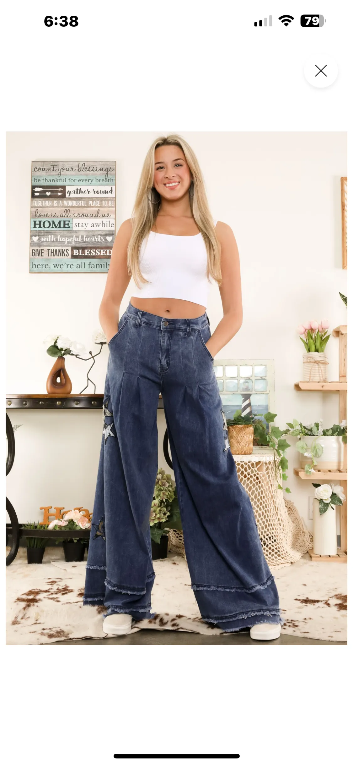 Star Dark Denim Pants