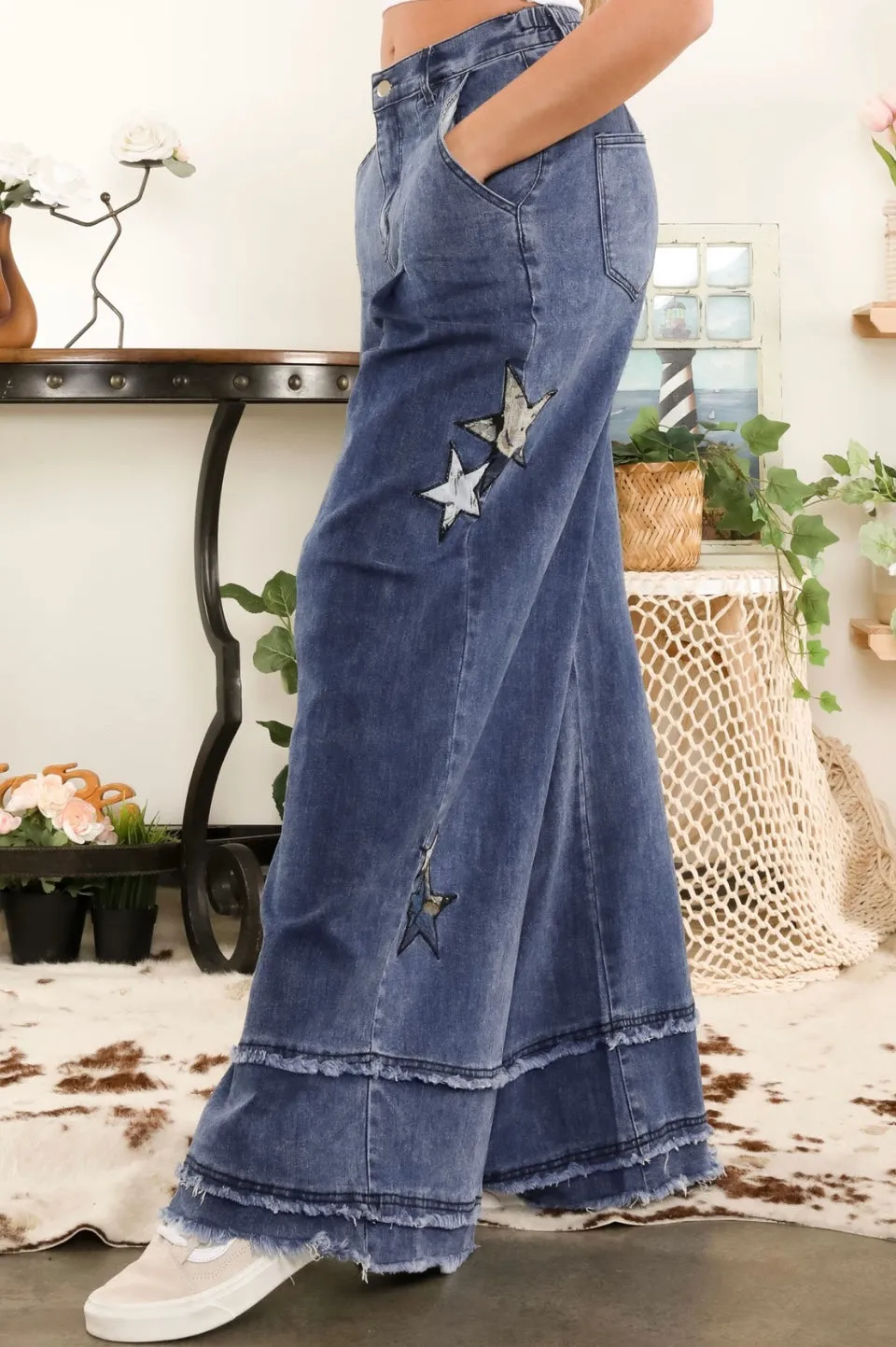 Star Dark Denim Pants