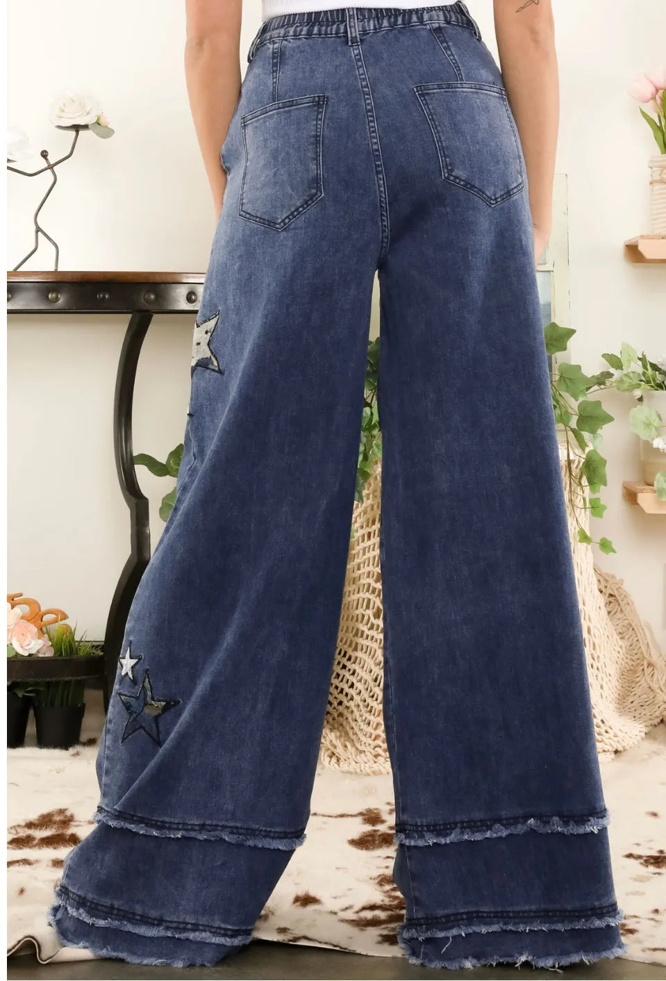 Star Dark Denim Pants
