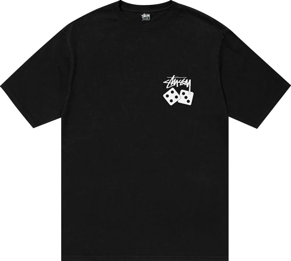 Stussy Dice Pigment Dyed Tee Black