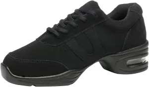 SWDZM Women's Jazz Shoes Lace-up Sneakers Breathable Air Cushion Split Sole Athletic Walking Dancing Shoes,Model T01