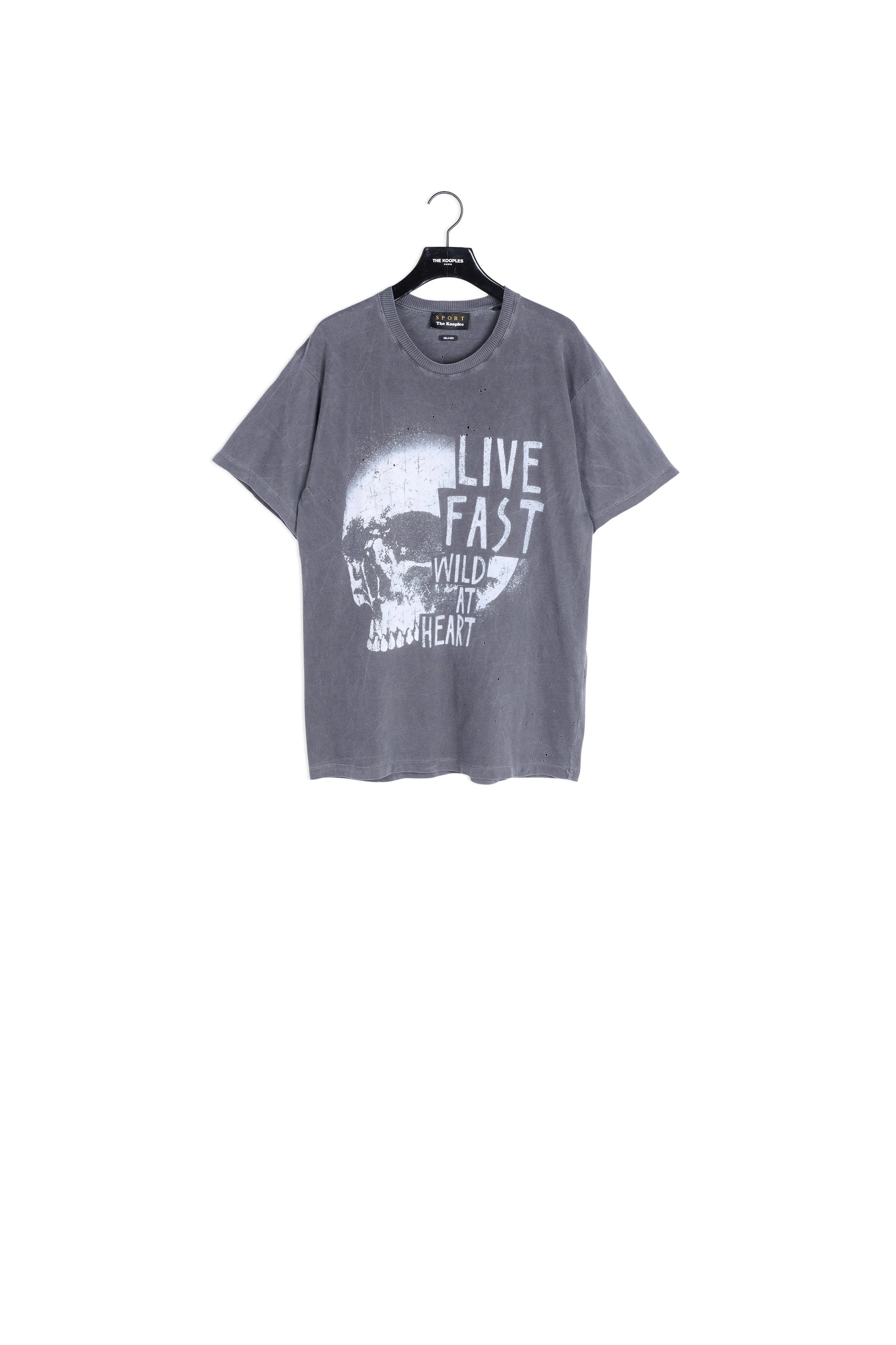 T-shirt coton noir sérigraphie Live Fast