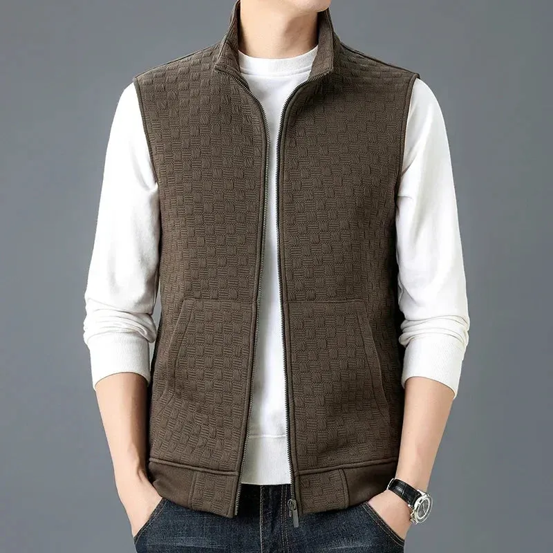 Textured Athletic Zip Vest