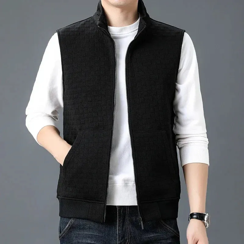 Textured Athletic Zip Vest