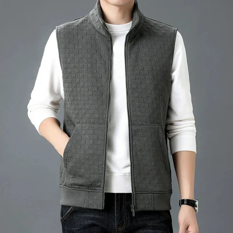 Textured Athletic Zip Vest