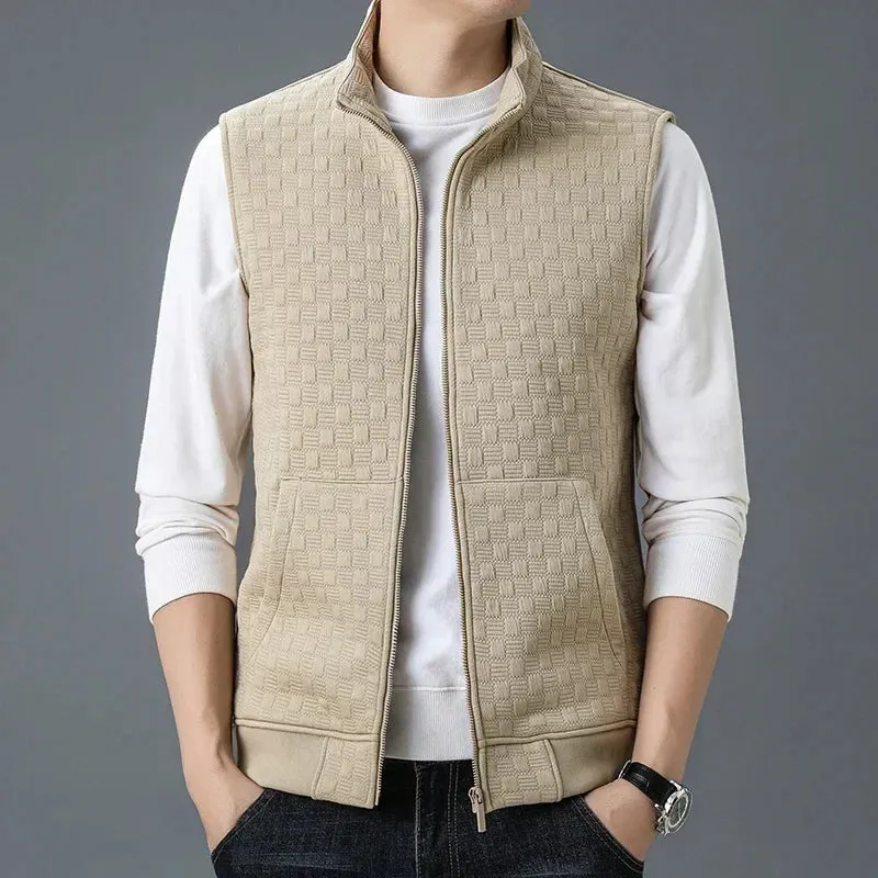 Textured Athletic Zip Vest