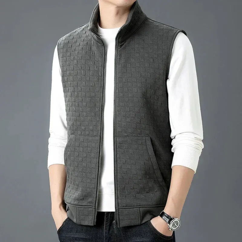 Textured Athletic Zip Vest