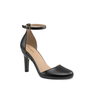 The Jocelyn - Coal Leather 4 Stiletto