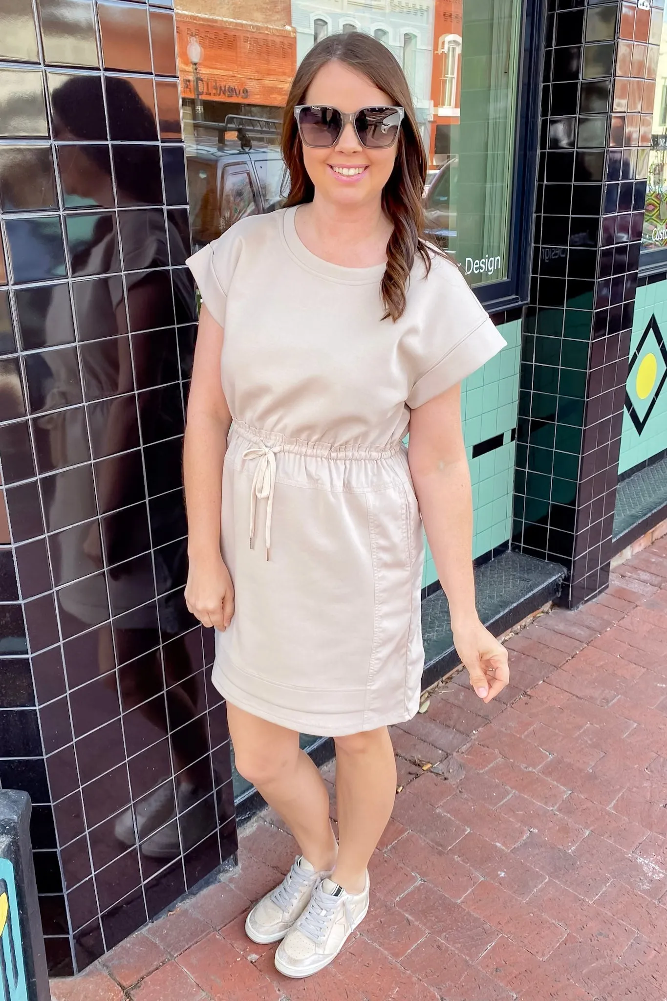 The Laid Back Fun Taupe Dress